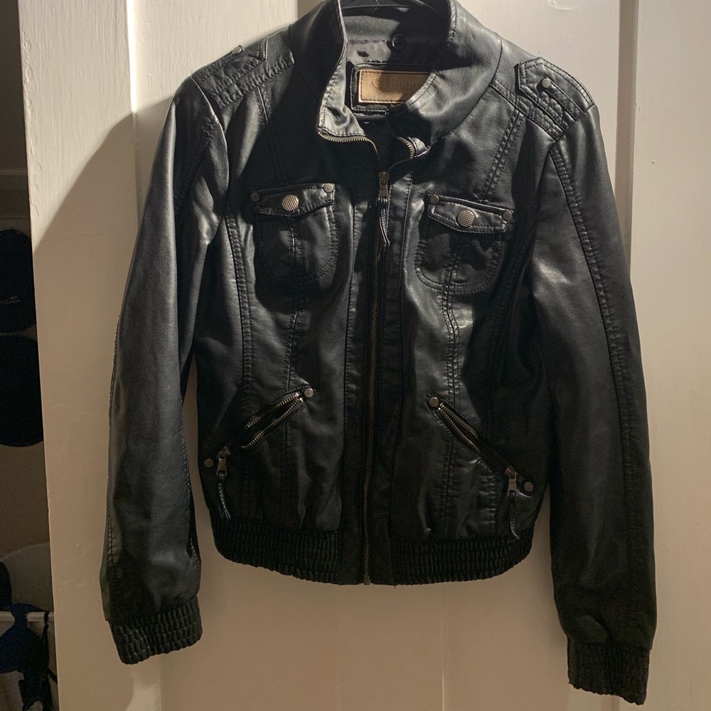 Faux leather jacket